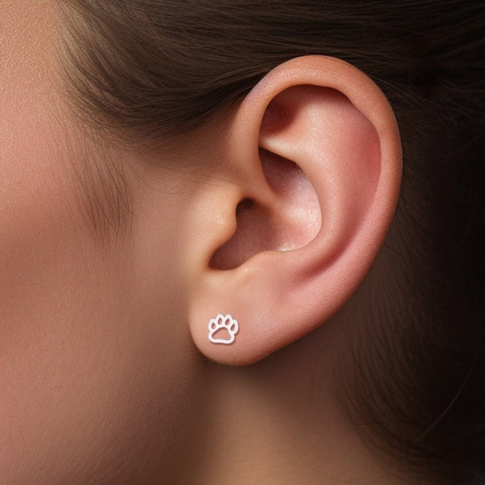 Paw Print Studs
