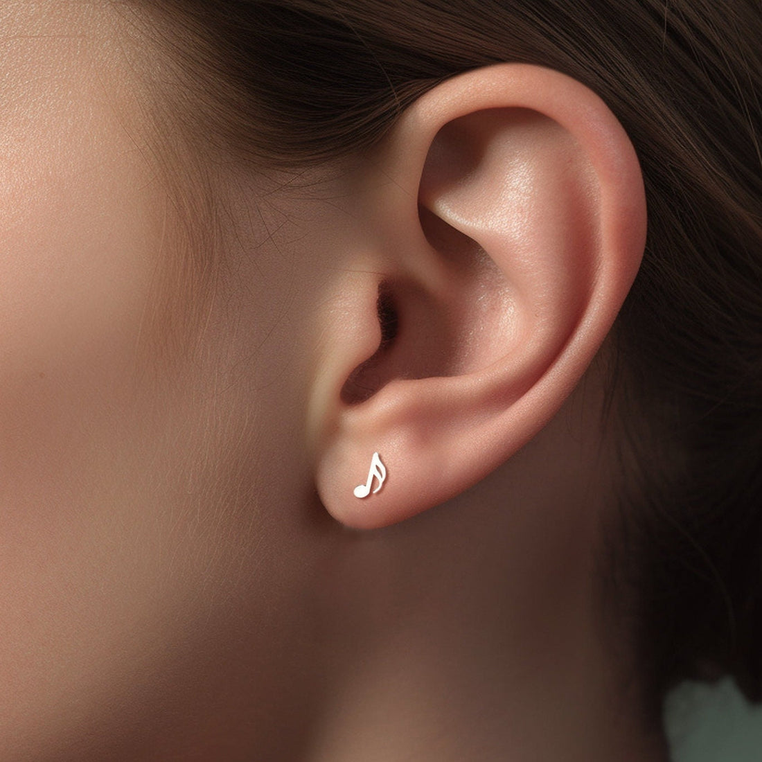 Music Note Stud Earrings
