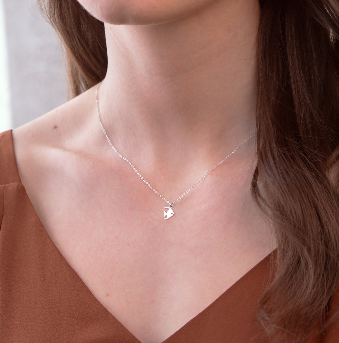 Angelfish Silhouette Necklace