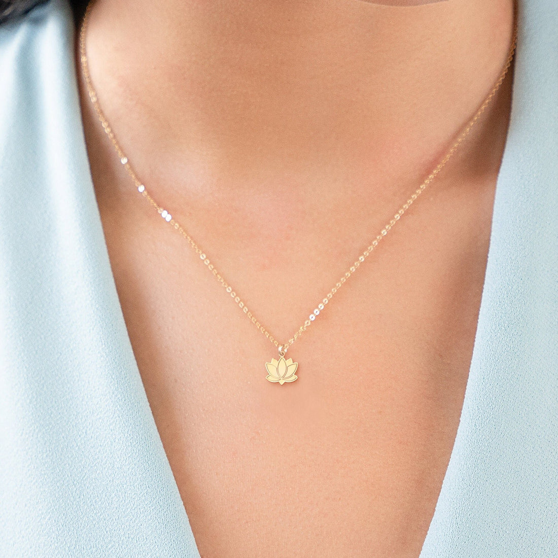 Lotus Pendant Necklace