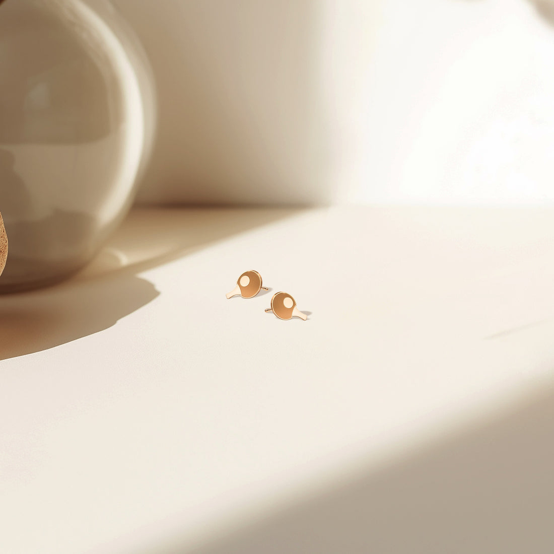 Ping Pong Racket Stud Earrings