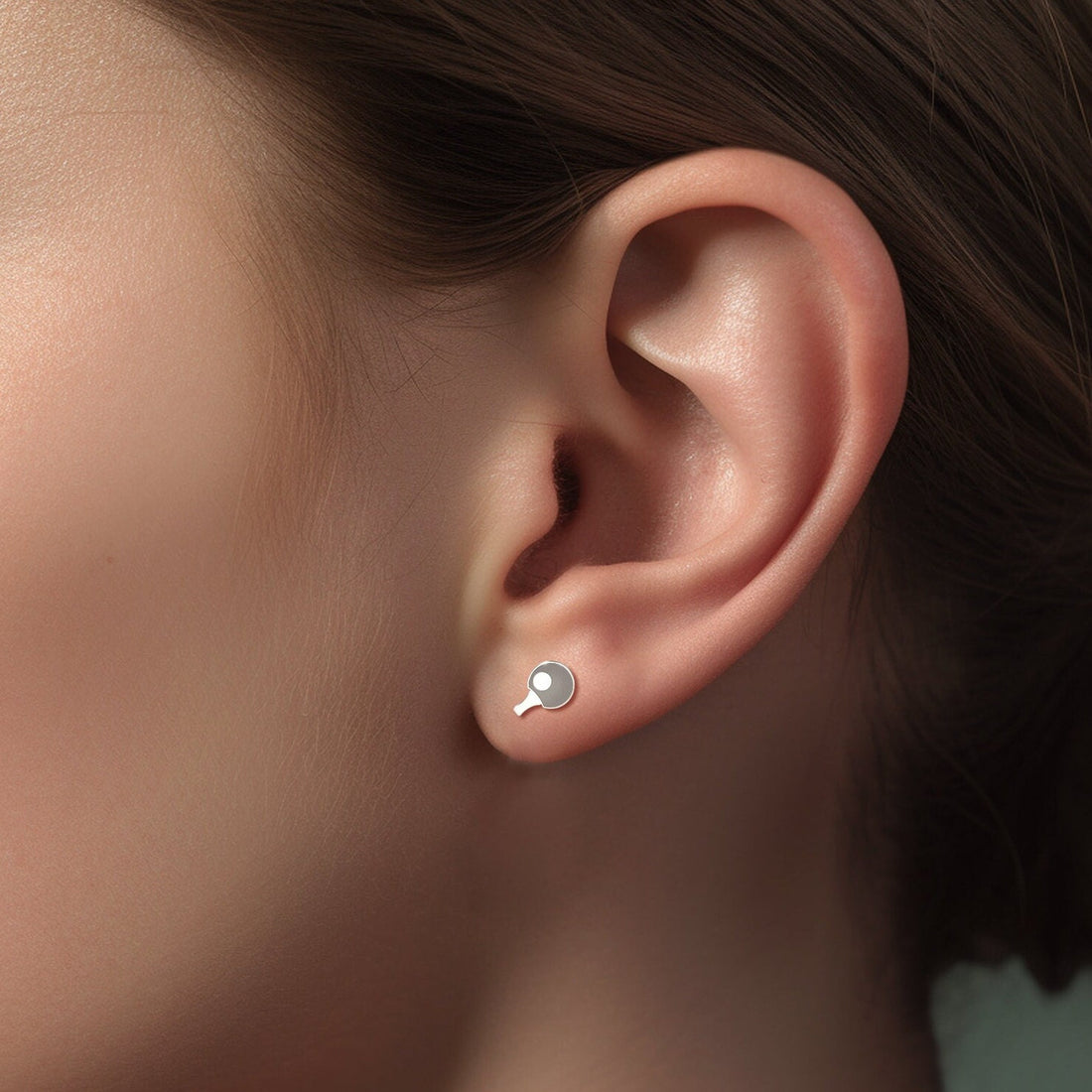 Ping Pong Racket Stud Earrings