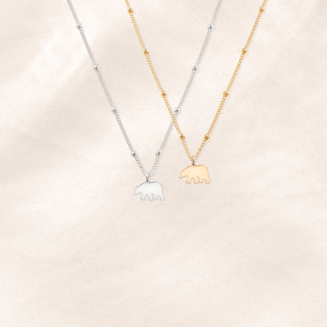 Mama Bear Pendant Beady Necklace