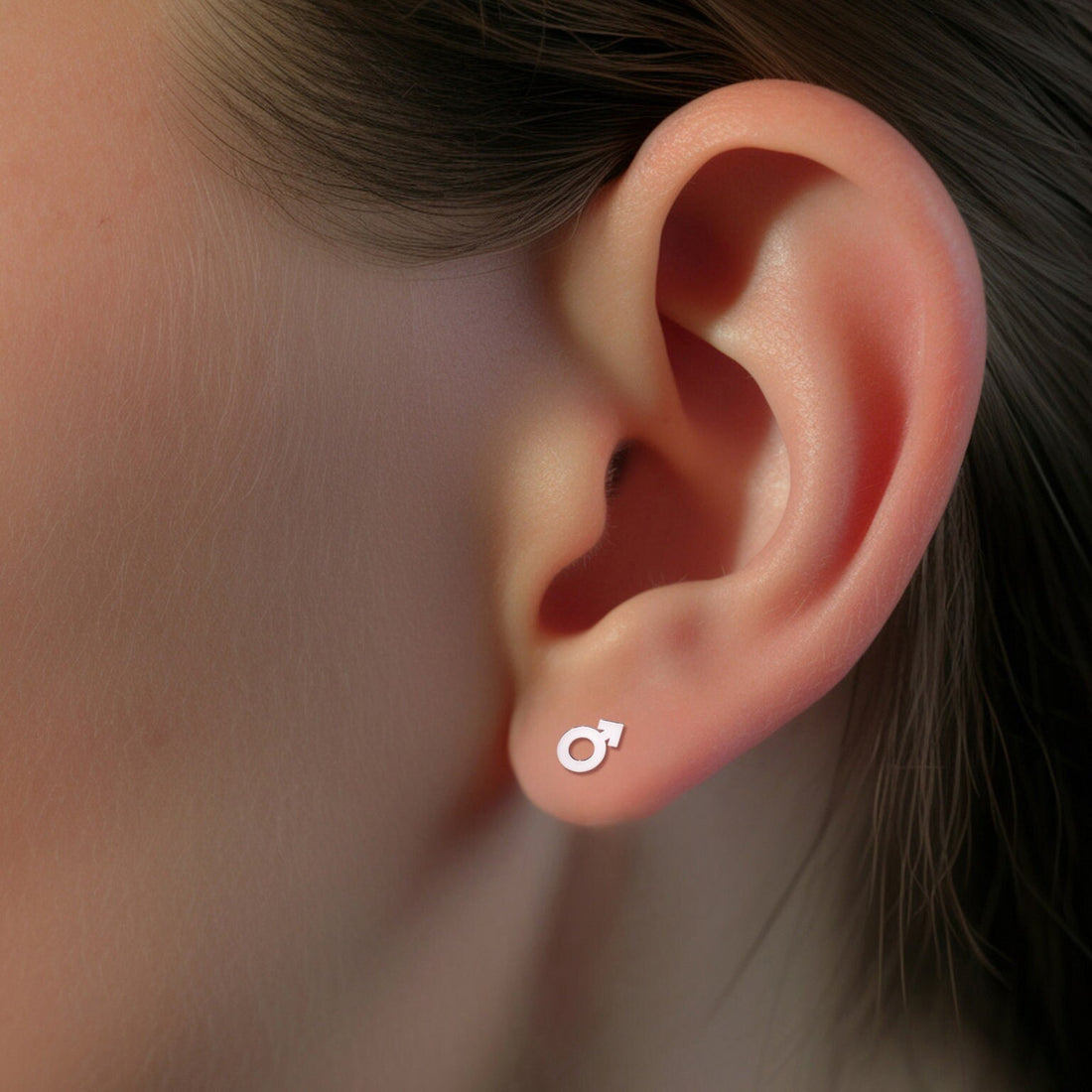 Male Symbol Stud Earrings