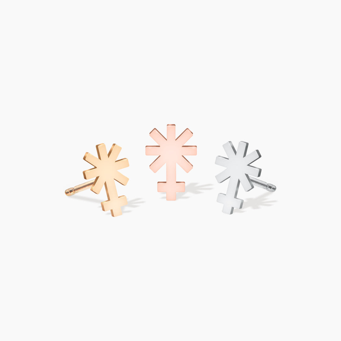 Greek Goddess Charm Stud Earrings