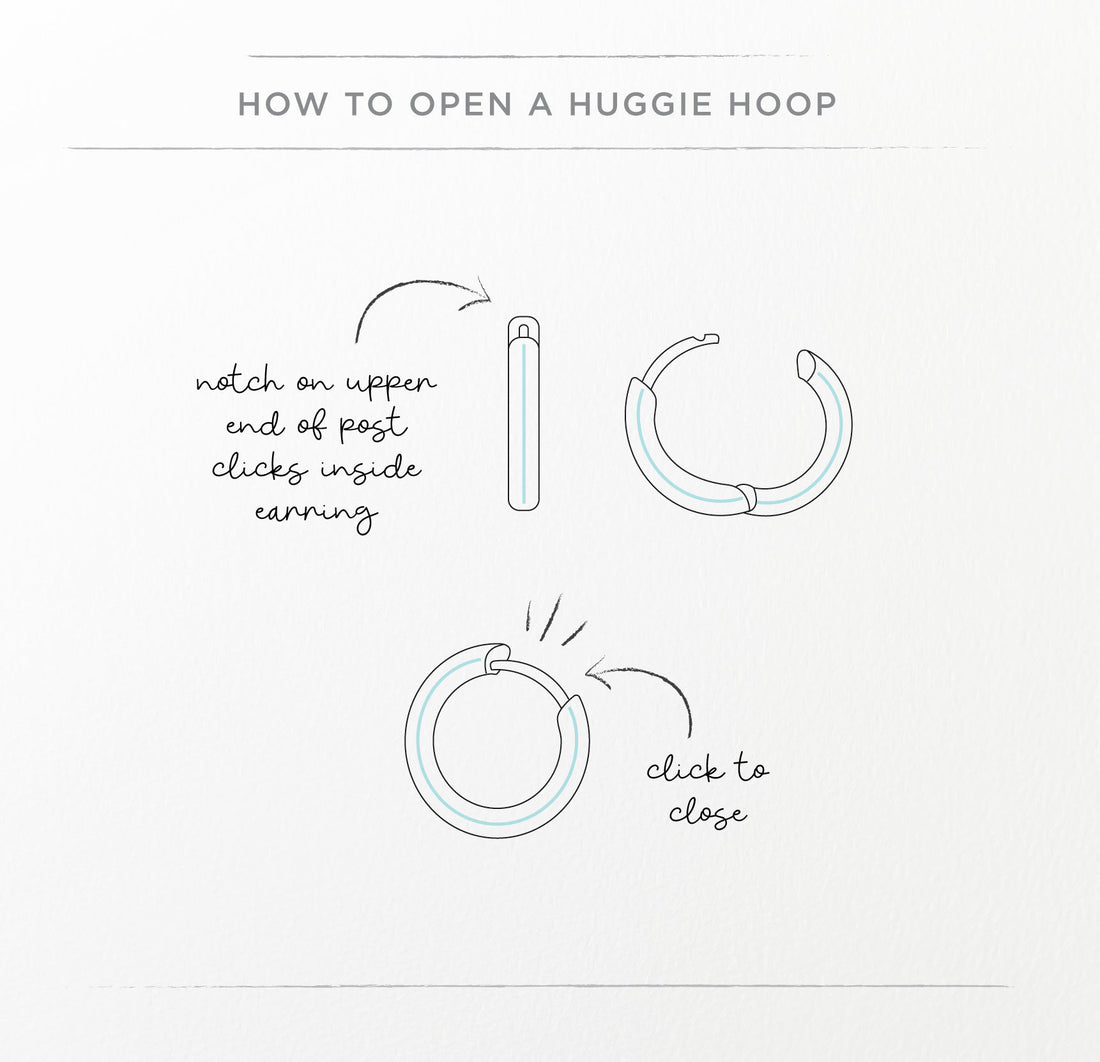 Heart Flame Huggie Earrings