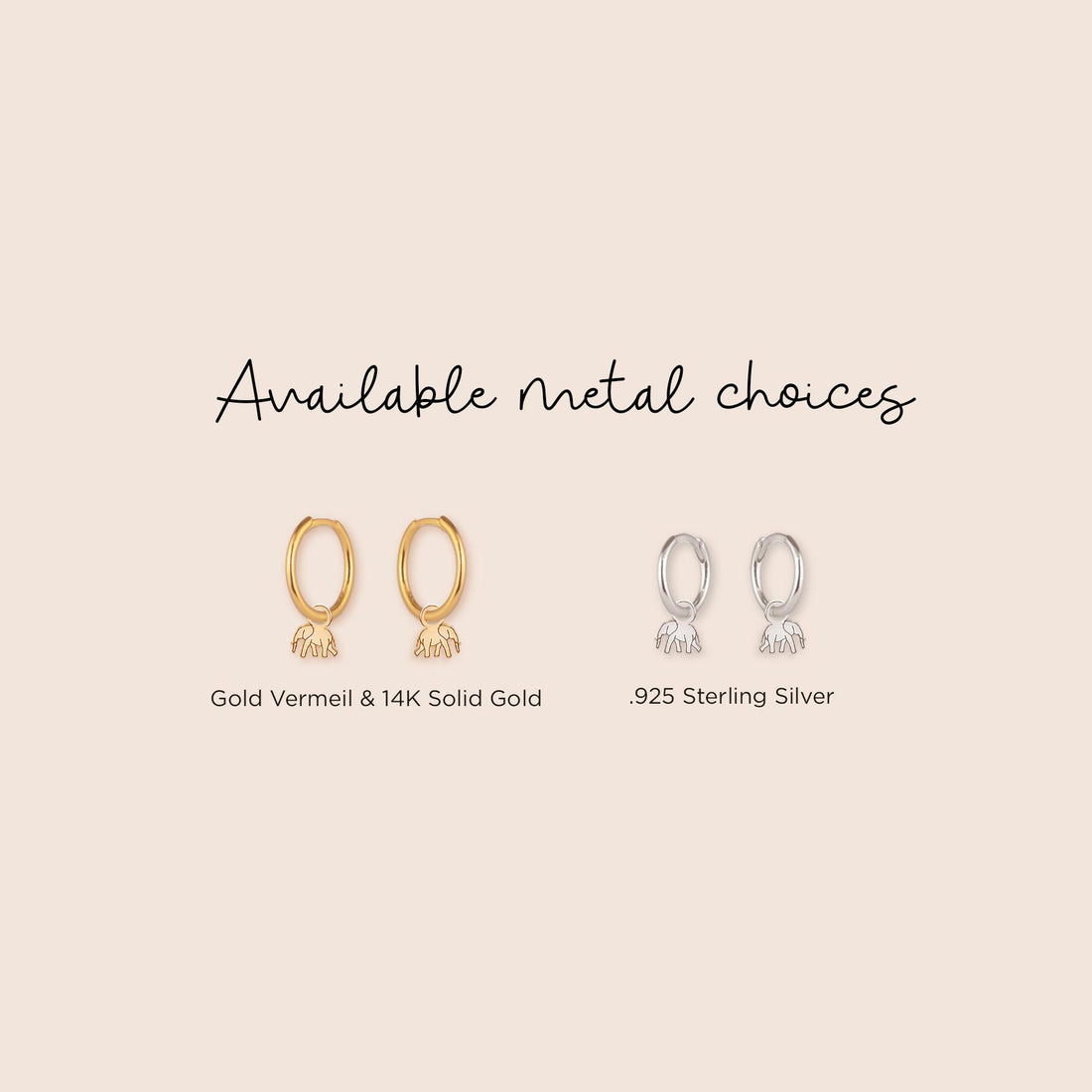 Walking Elephant Hoop Earrings