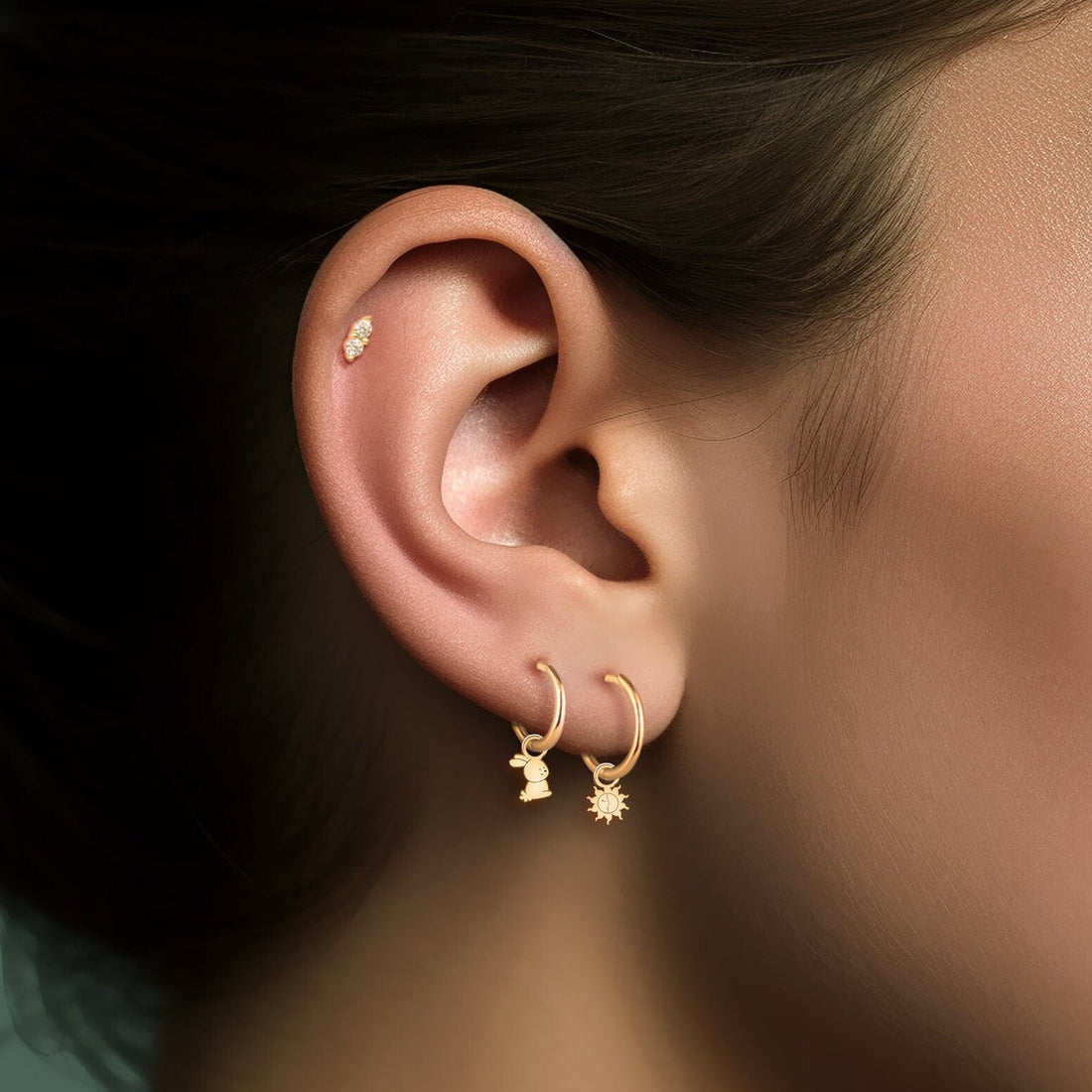 Bunny Huggie Earrings