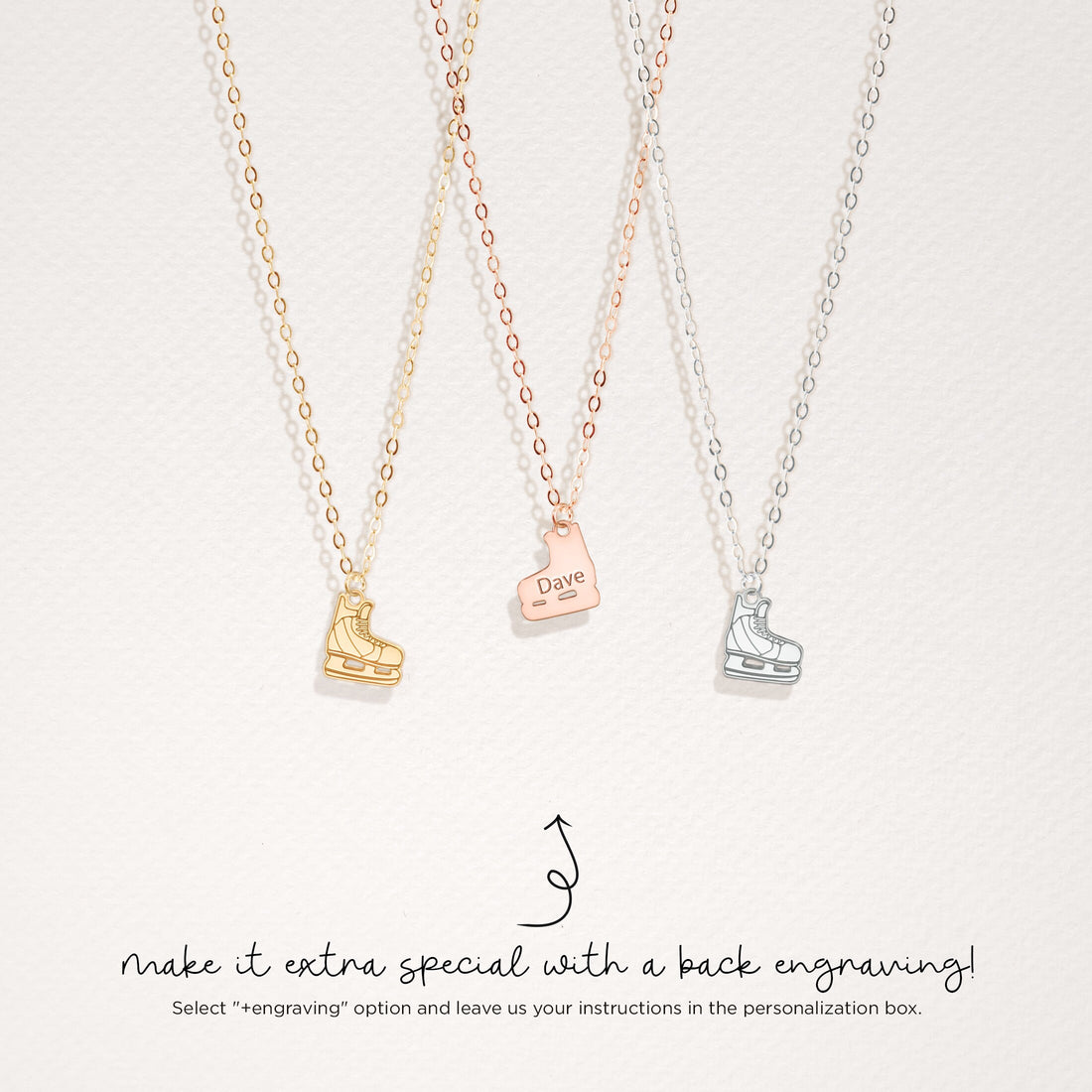 Hockey Skate Necklace