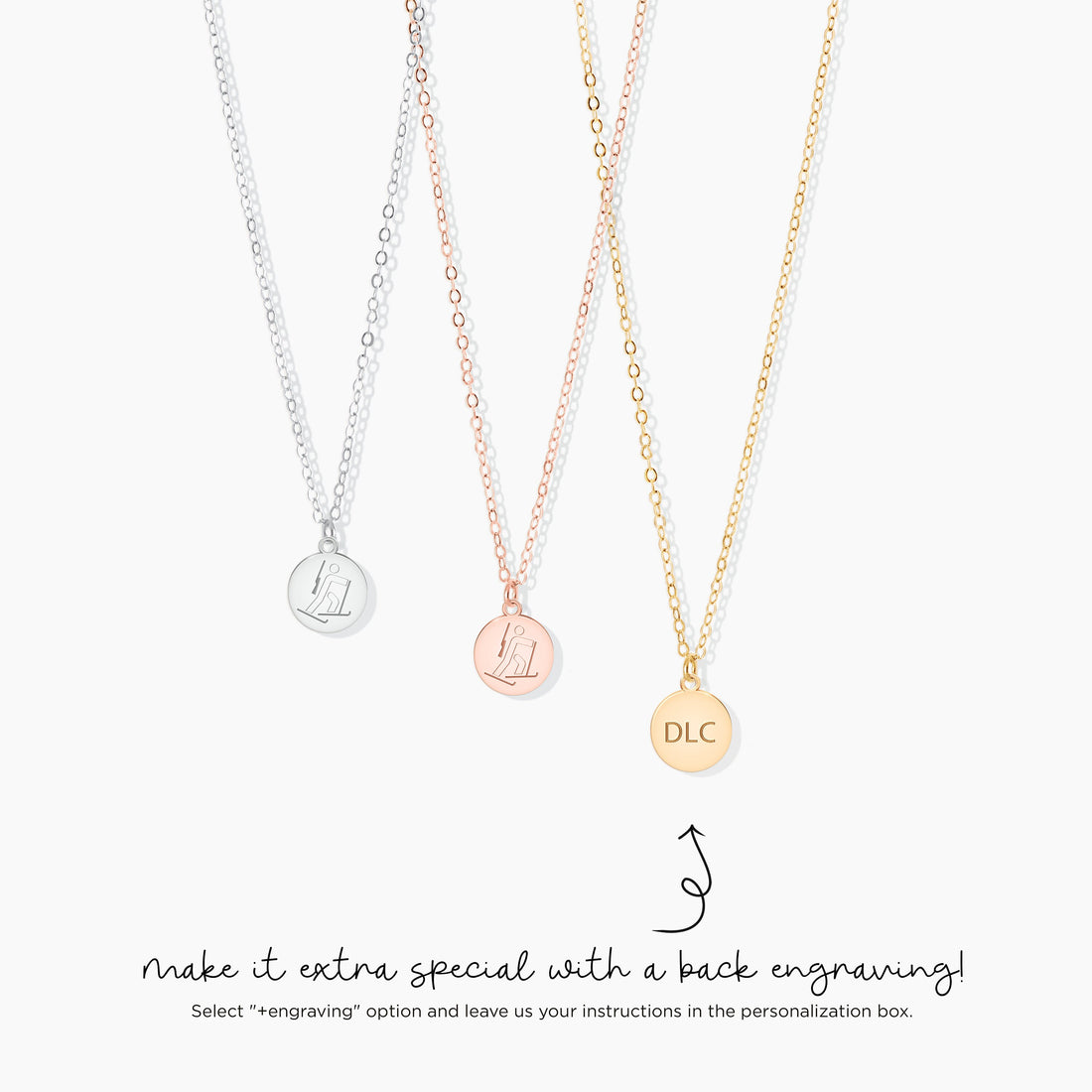 Biathlon Pendant Necklace