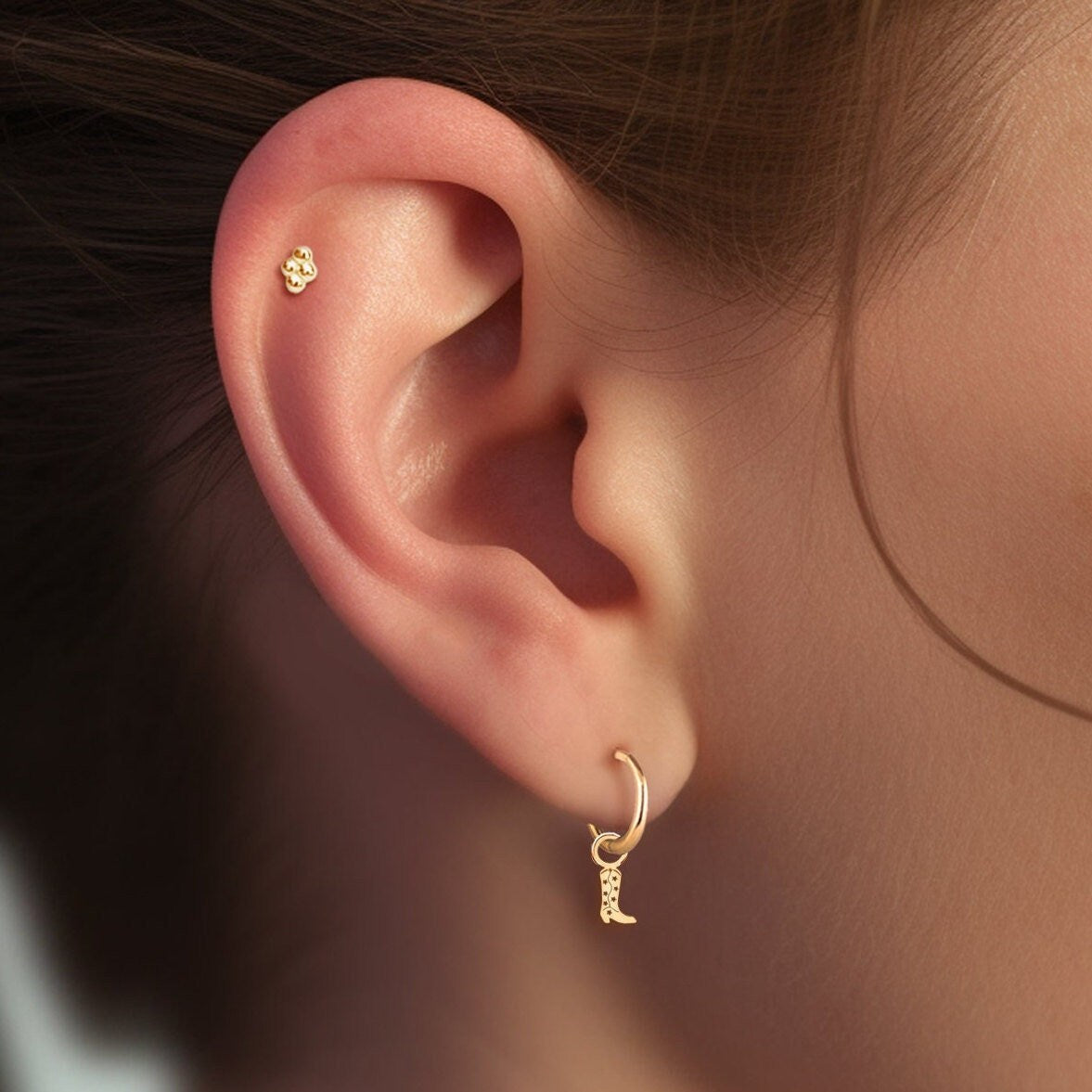 Cowgirl Boot Drop Earrings