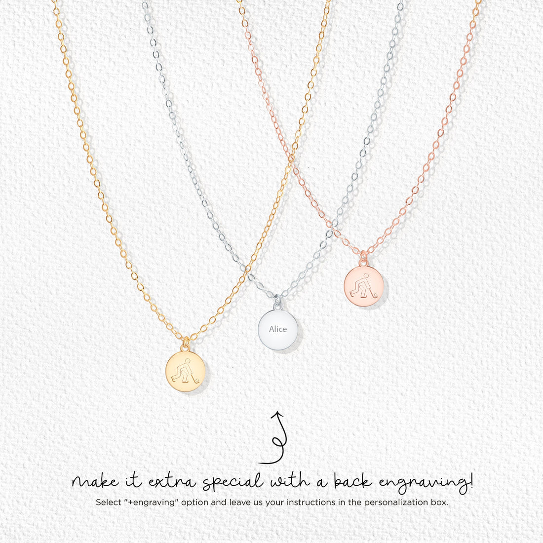 Hockey Player Pendant Necklace