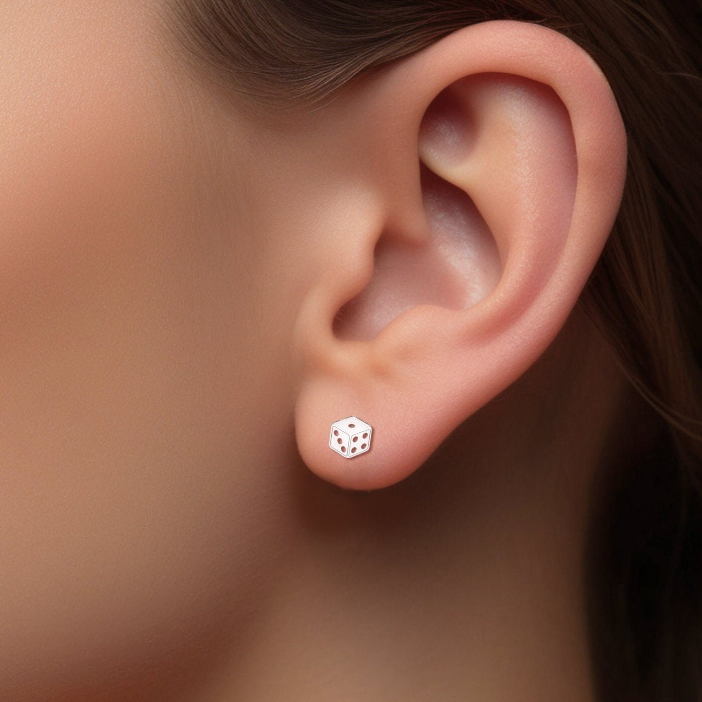 Dice Stud Earrings