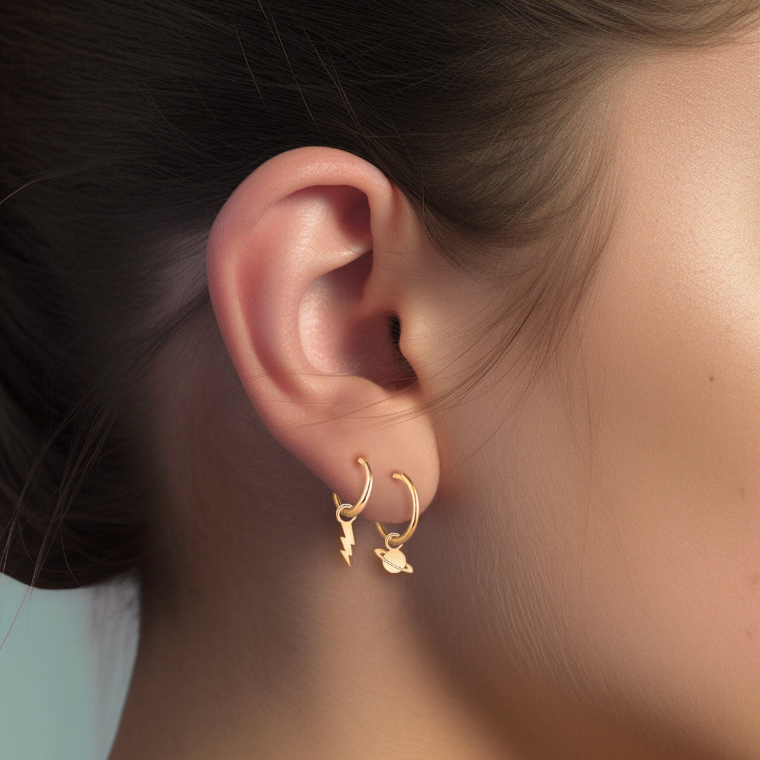Space Earrings Saturn