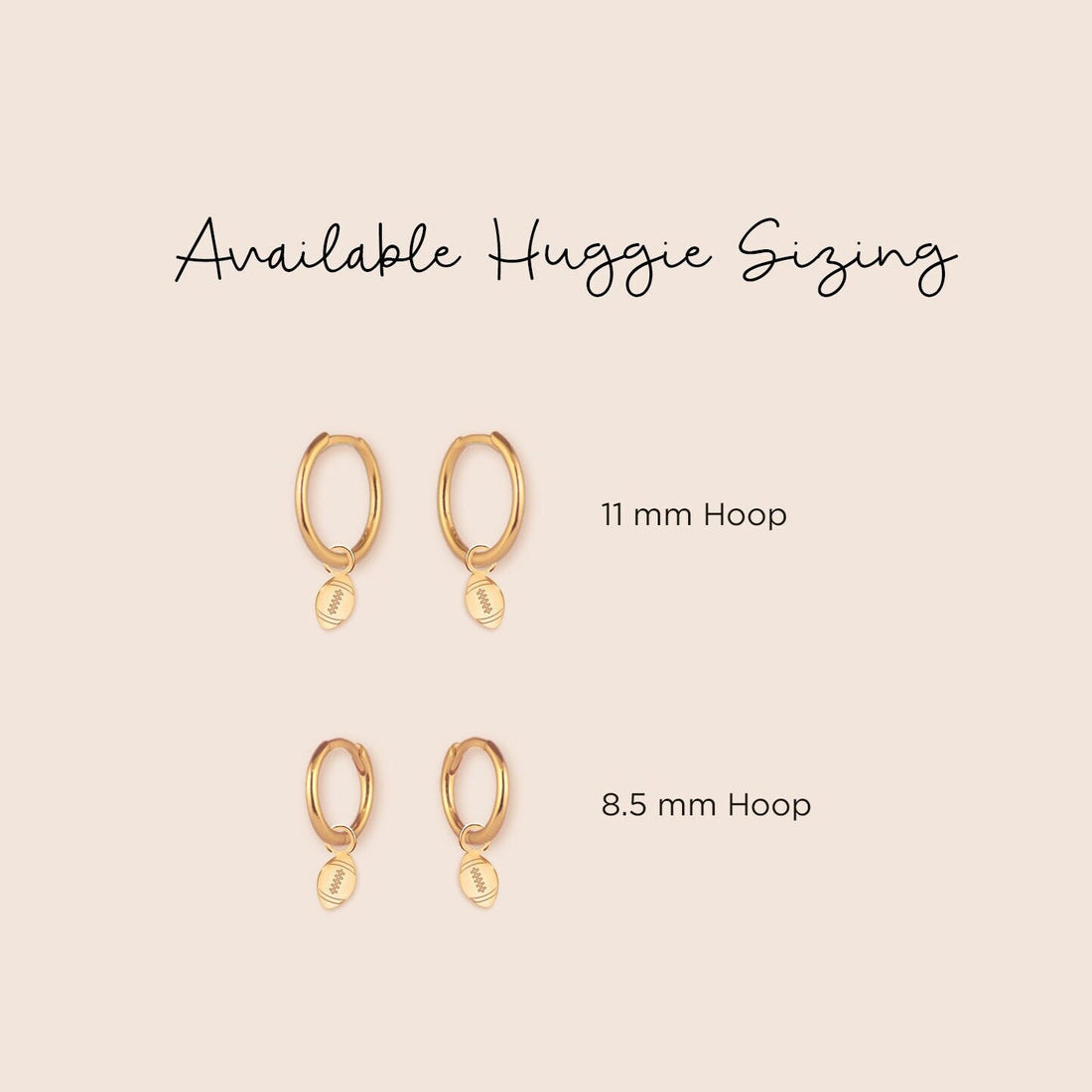 Football Charm Huggie Earrings
