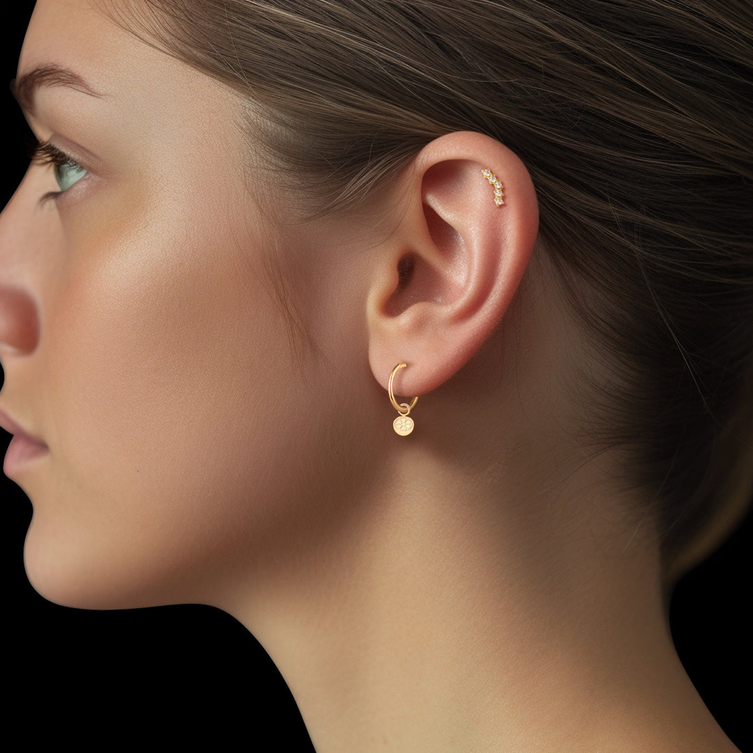 Citrus Slice Huggie Earrings