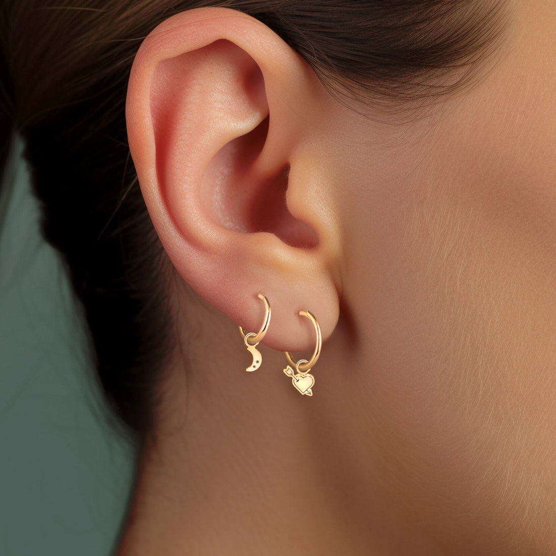 Cupid's Arrow Huggie Earrings