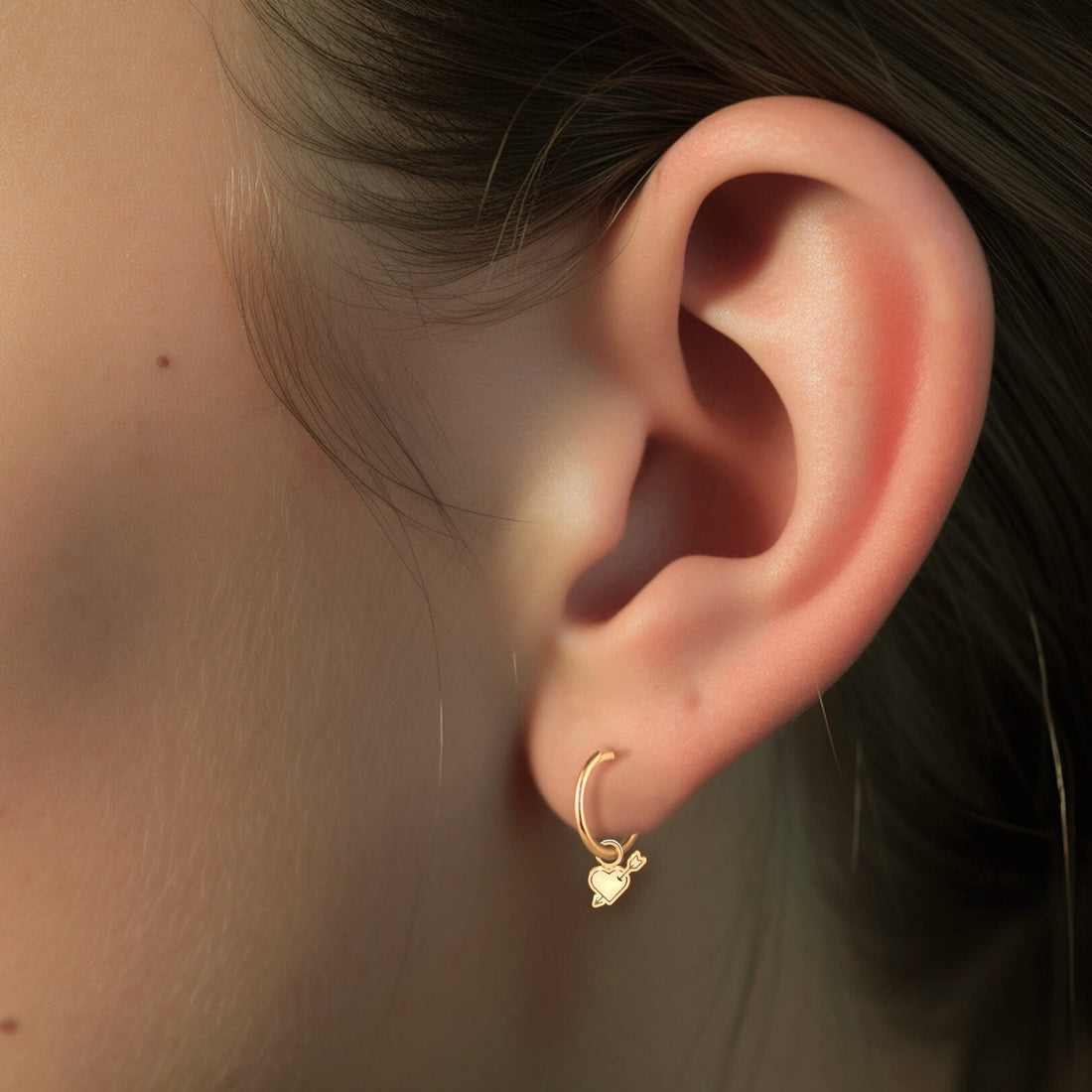 Cupid's Arrow Huggie Earrings