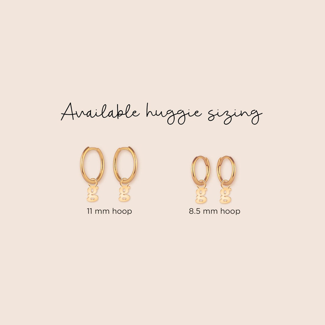 Initial Huggie Hoops