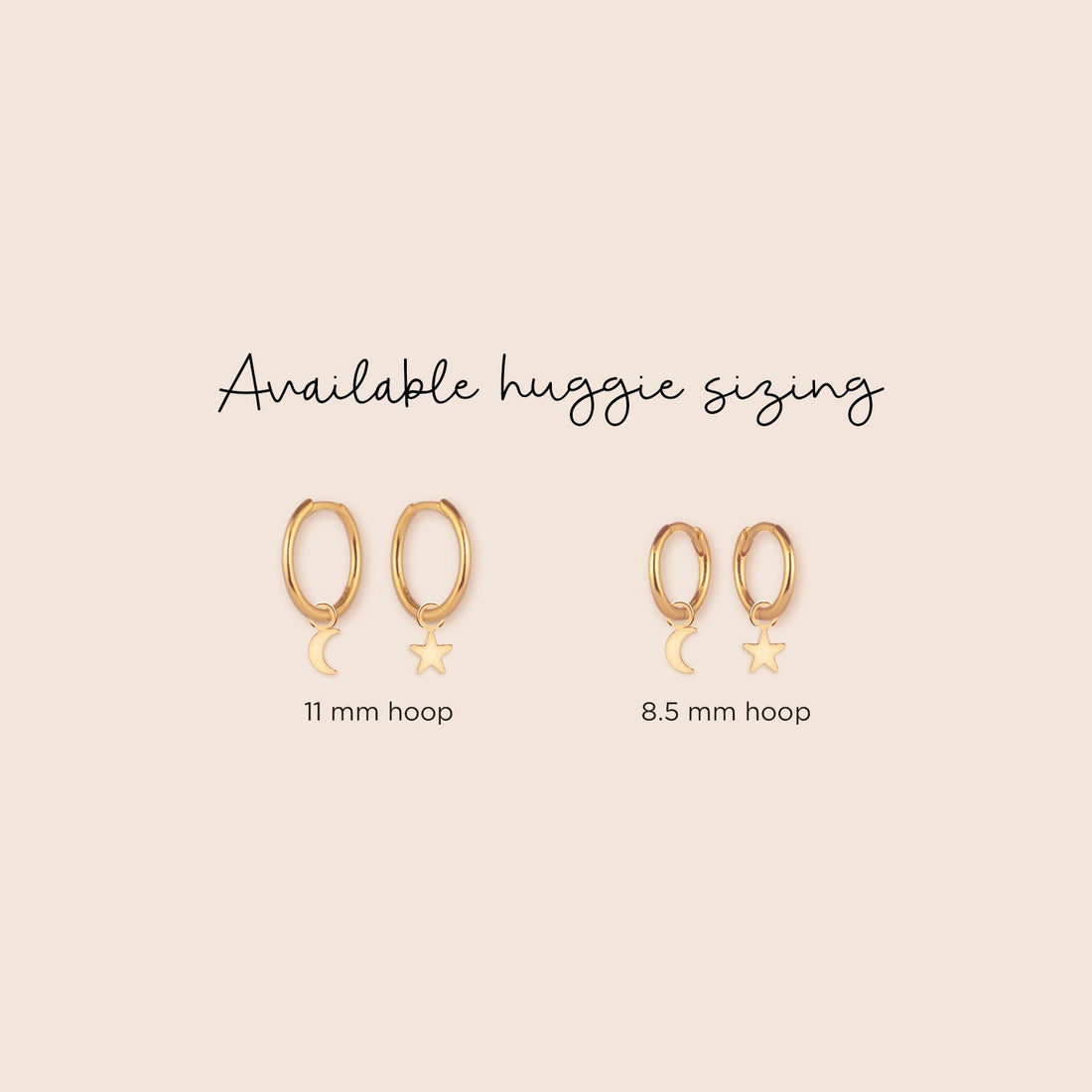 Star Charm Huggie Earrings