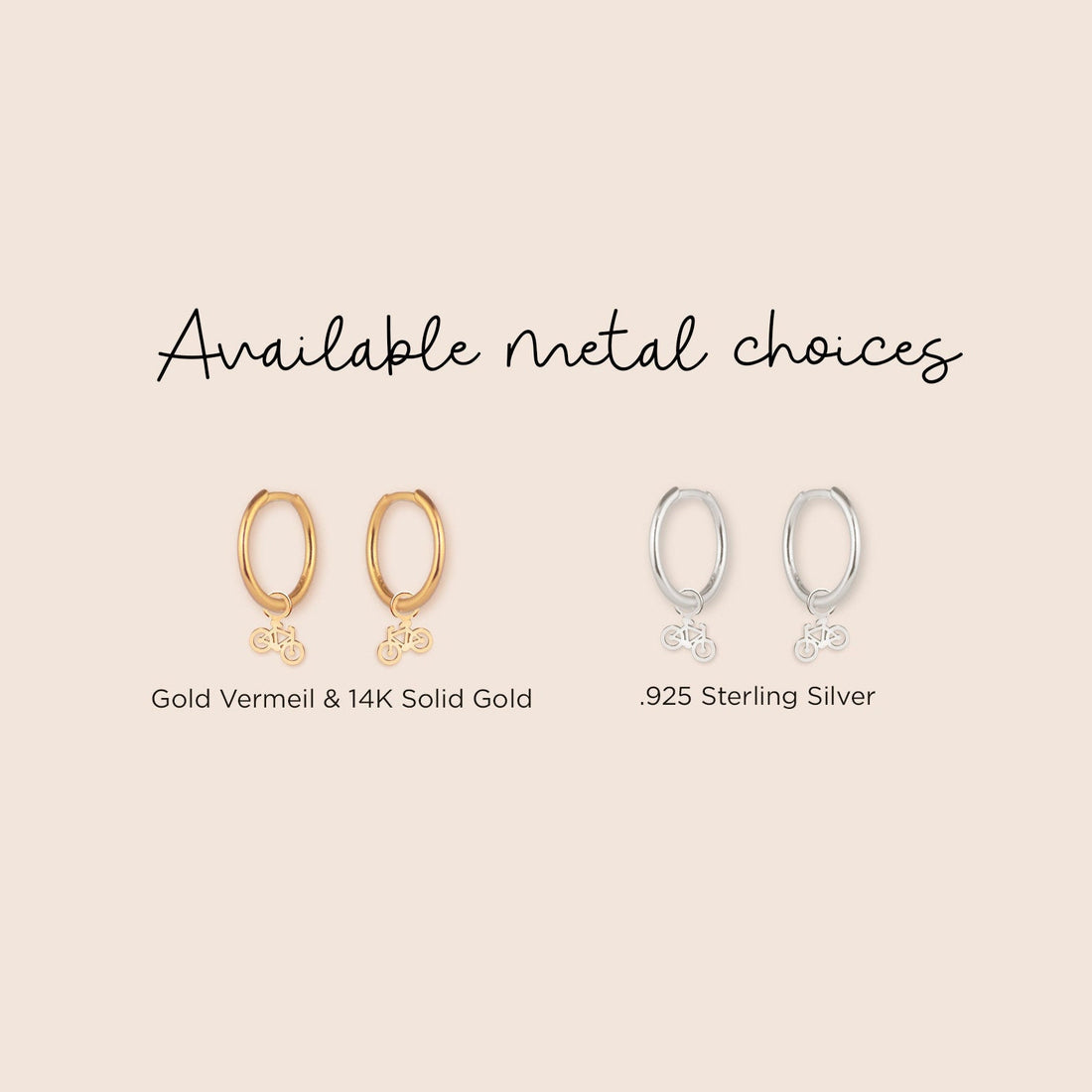 Bicycle Huggie Hoop Earrings