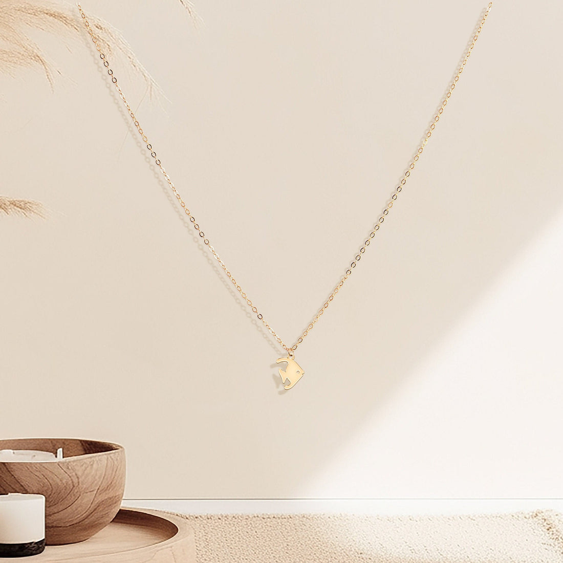 Angelfish Silhouette Necklace
