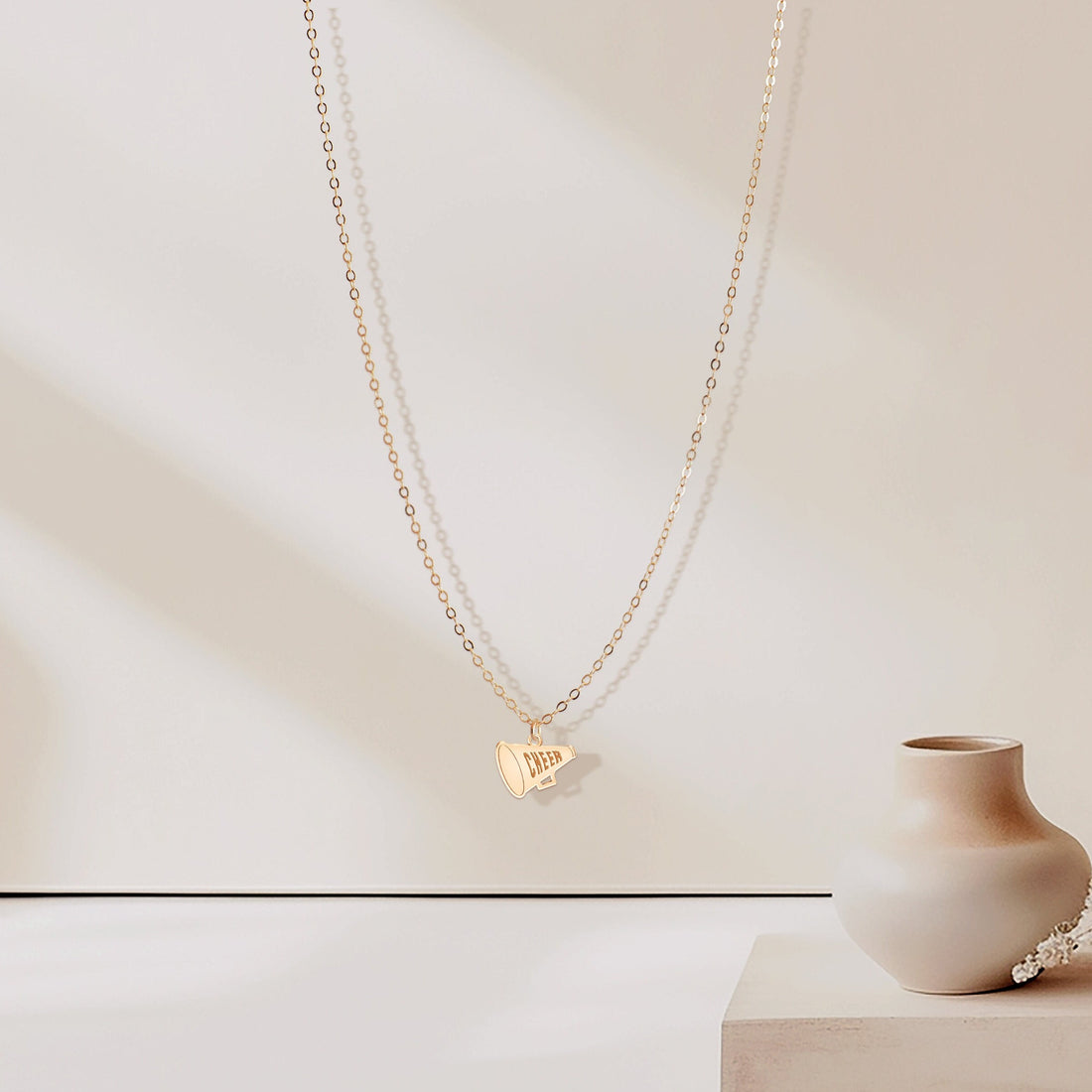 Cheer Megaphone Pendant Necklace