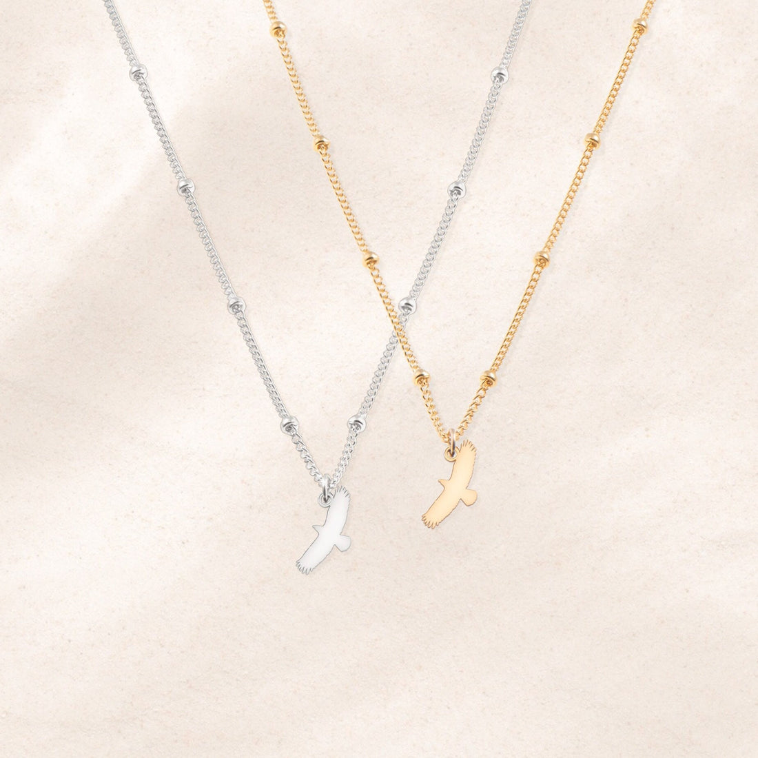 Eagle Pendant Beady Necklace