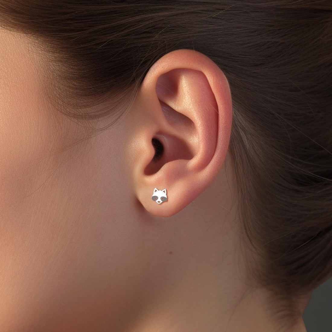 Raccoon Earrings