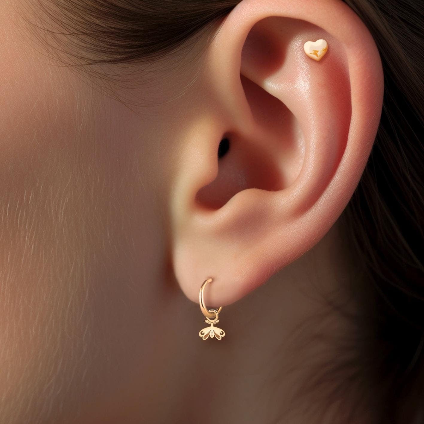 Moth Drop Earrings