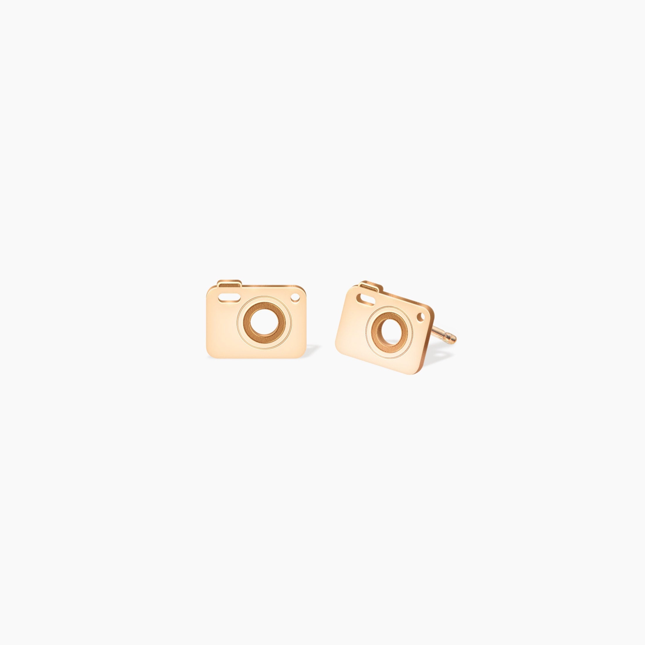 Camera Charm Stud Earrings
