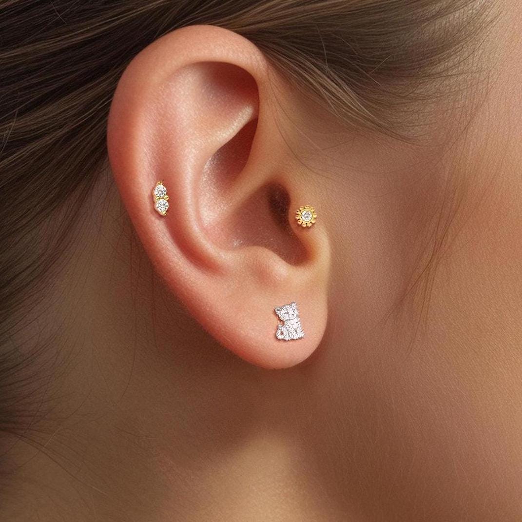 Cheetah Stud Earrings