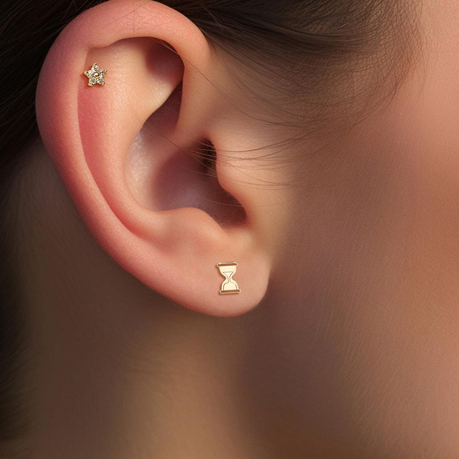 Hourglass Stud Earrings