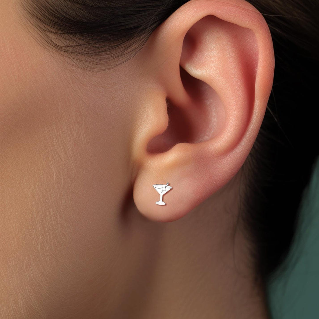 Martini Glass Stud Earrings