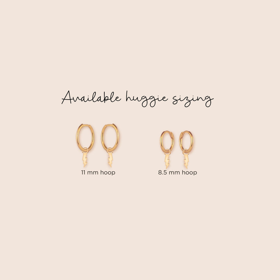 Lightning Bolt Huggie Earrings