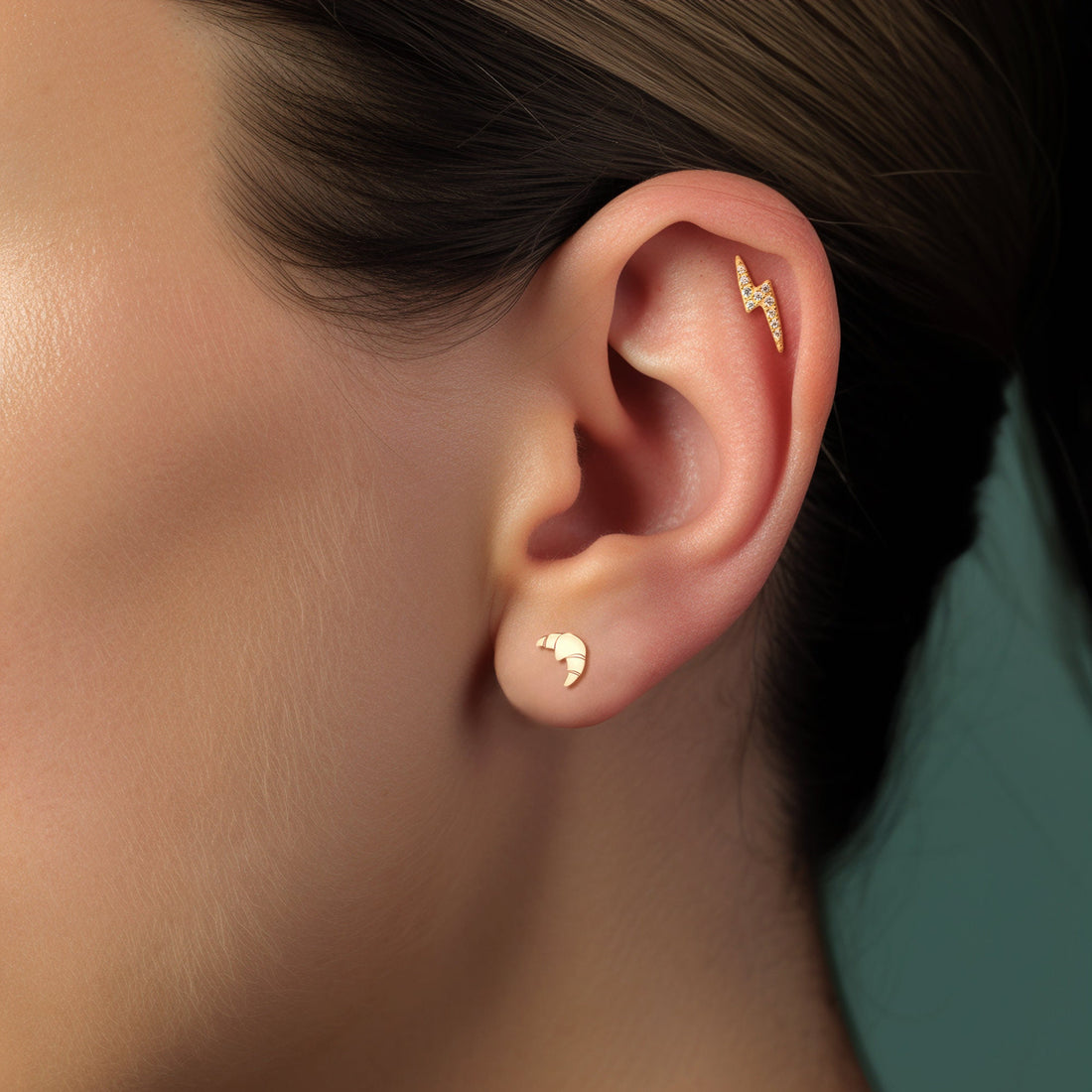 Croissant Stud Earrings