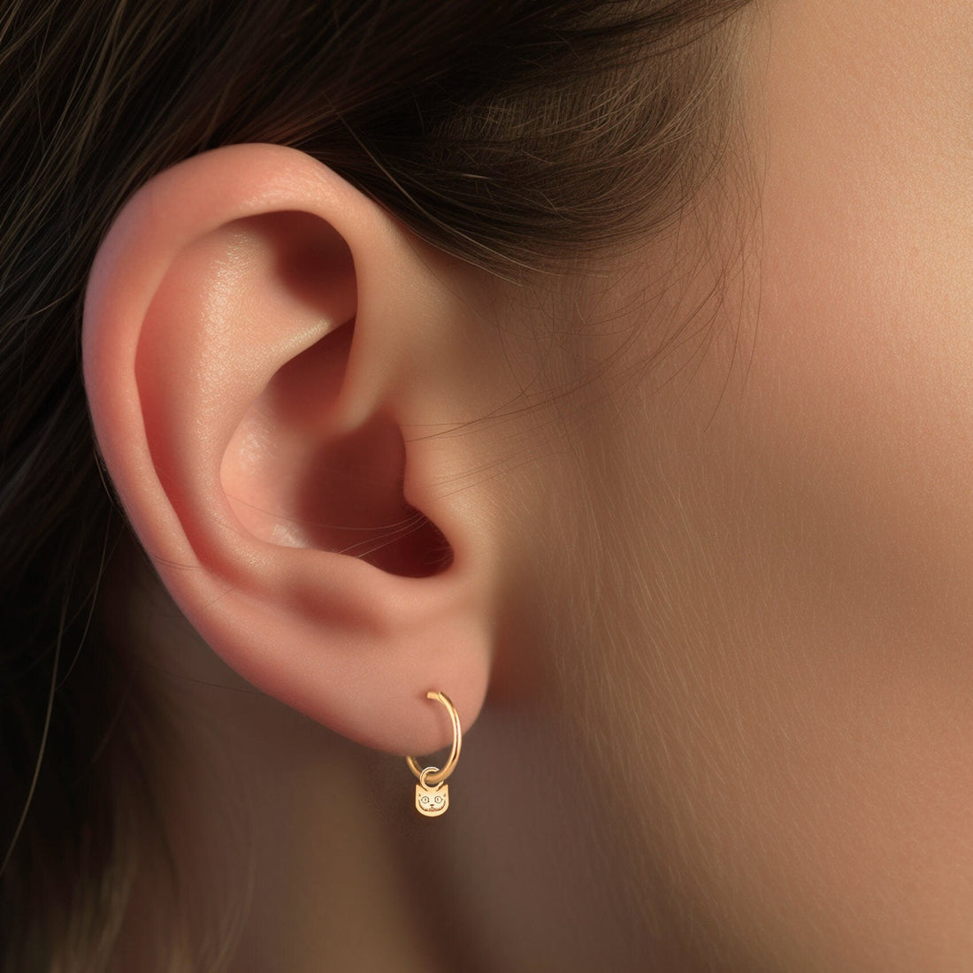 Cheshire Cat Huggie Earrings