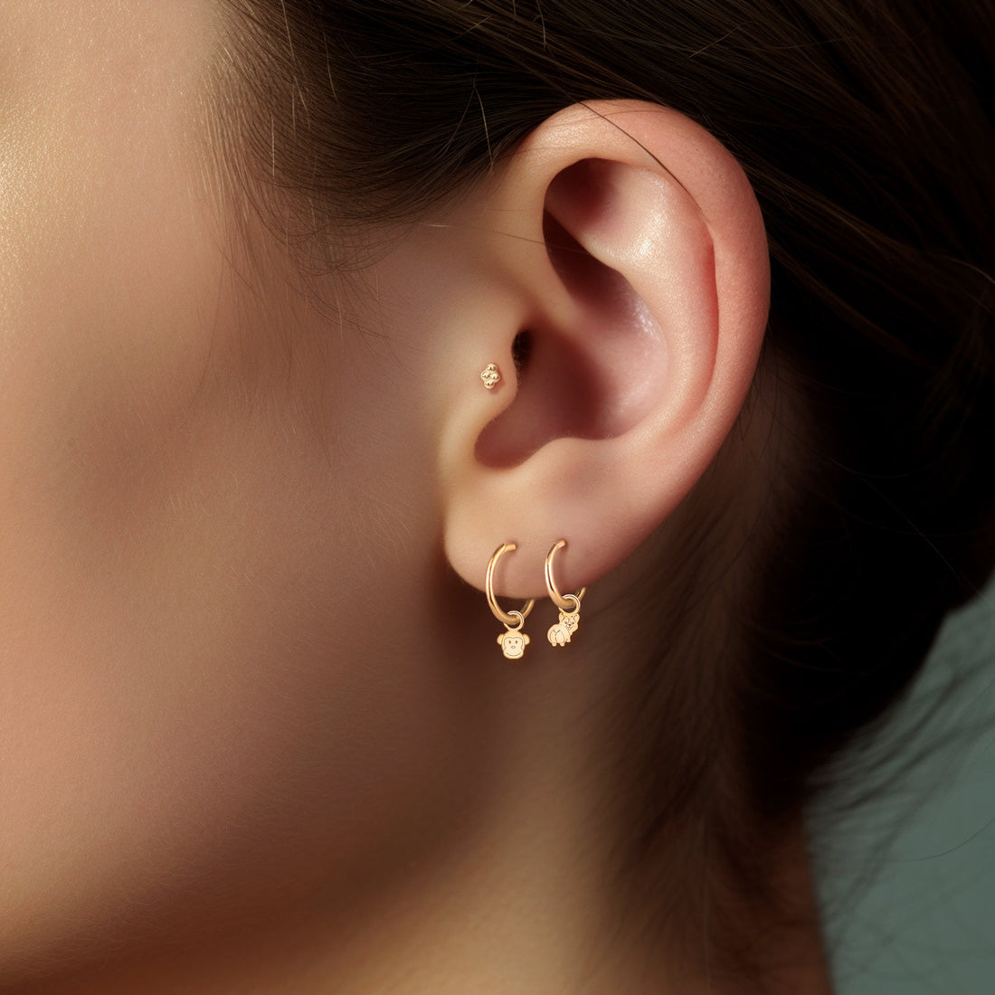 Corgi Dog Hoop Earrings