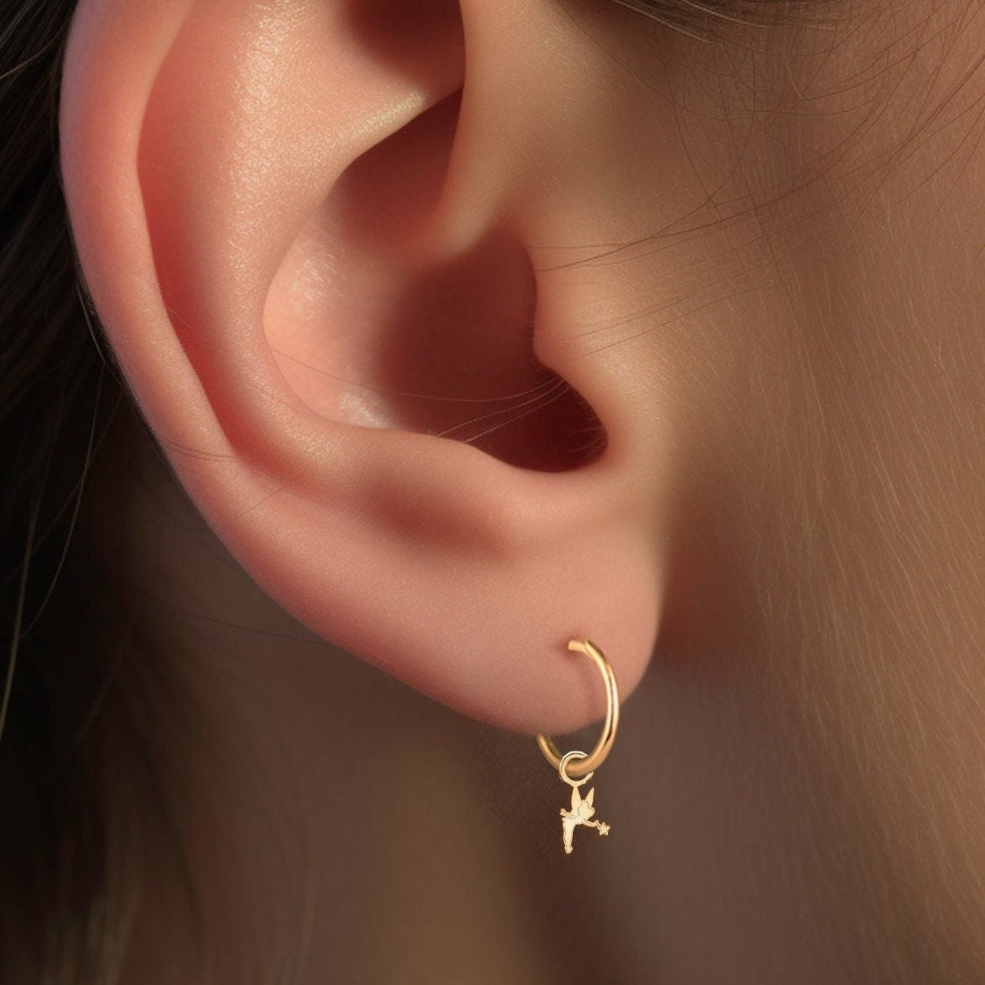 Fairy Charm Huggie Hoops
