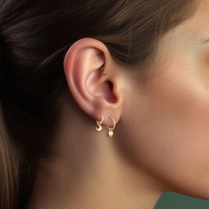 Tooth Huggie Earrings