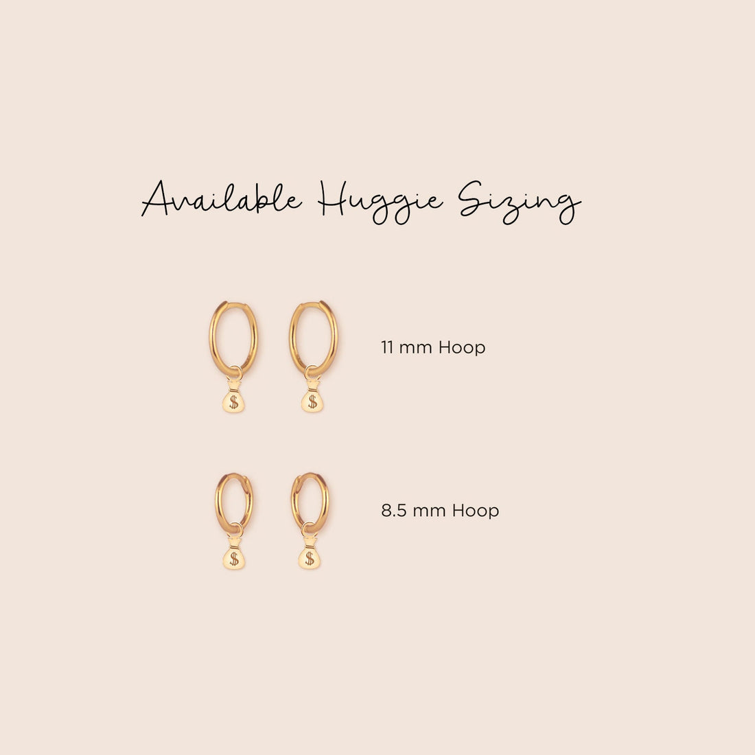 Money Bag Hoop Earrings