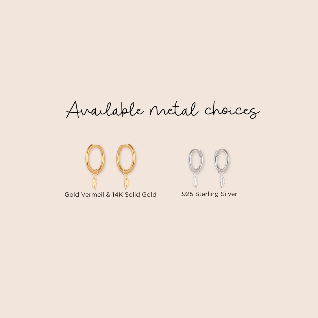 Handcrafted Charm Huggie Hoops