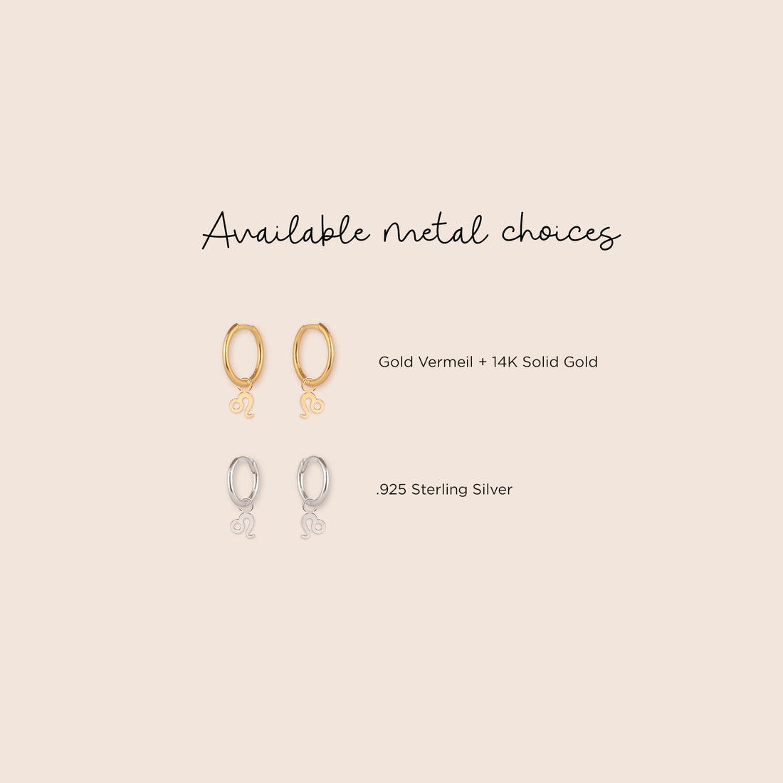 Astrological Sign Huggie Earrings