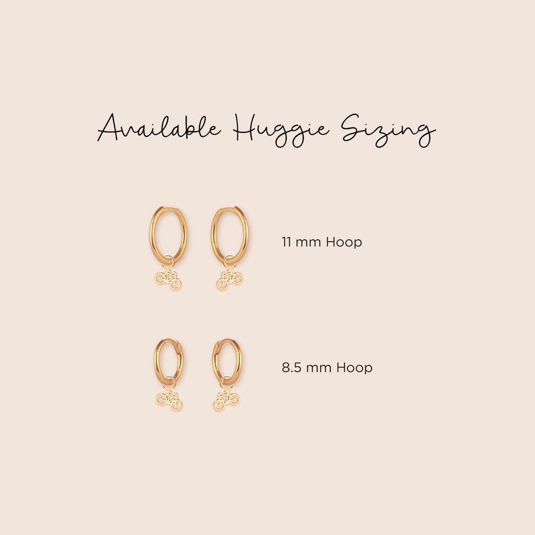 Bicycle Huggie Hoop Earrings
