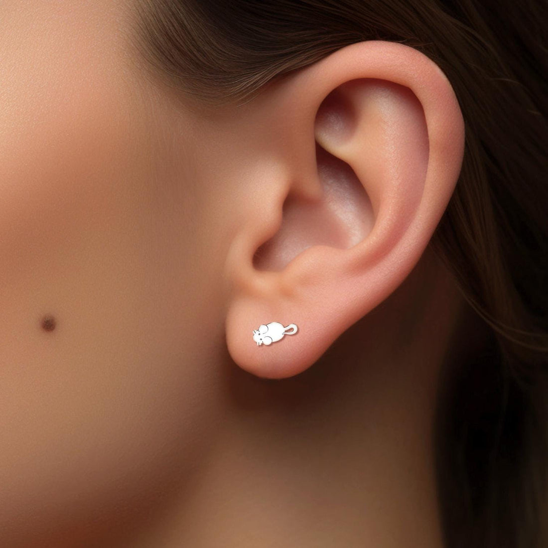 Mouse Stud Earrings