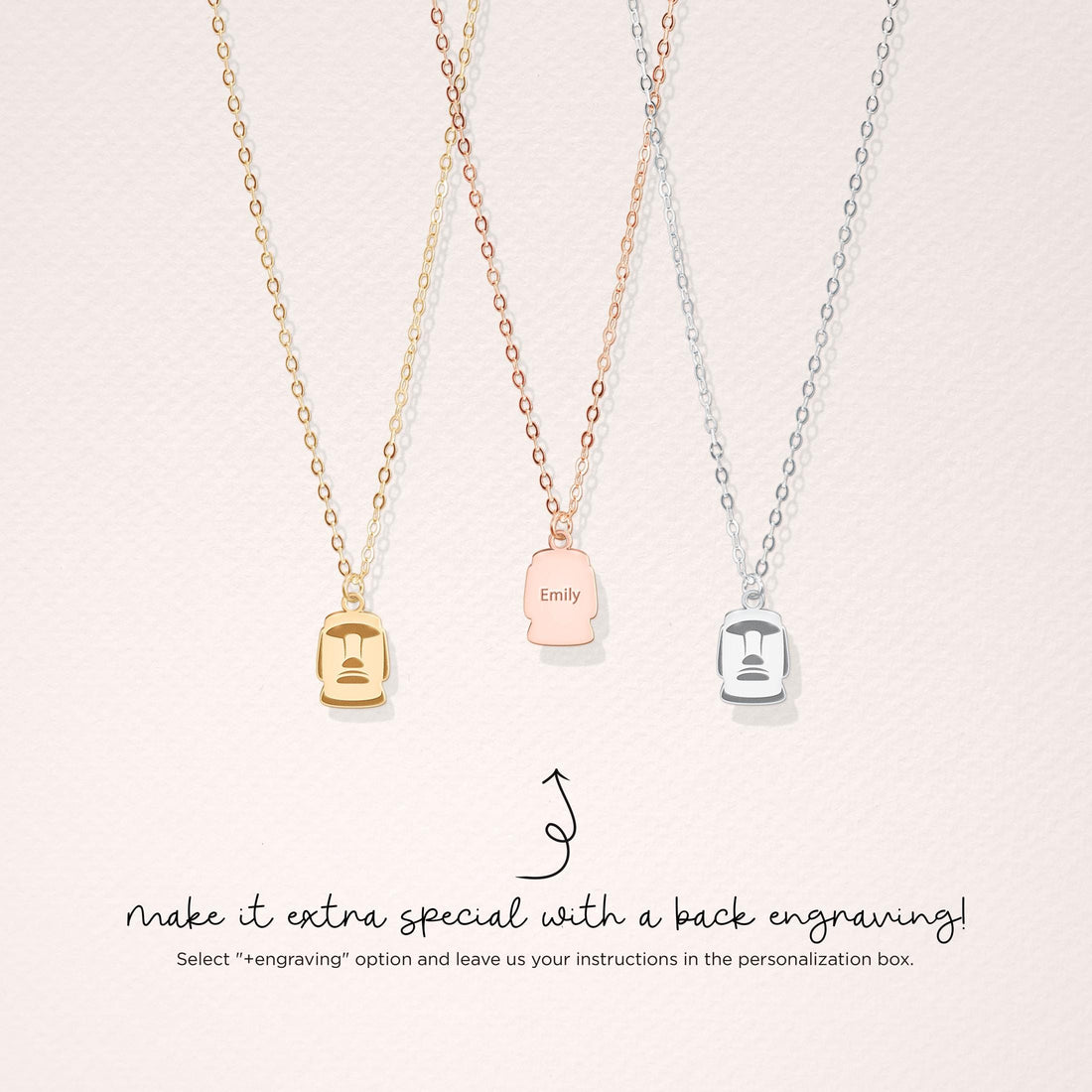 Moai Statue Necklace