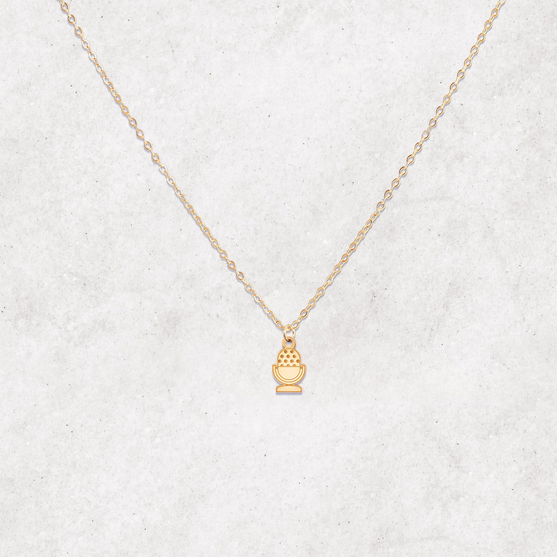 Microphone Charm Necklace
