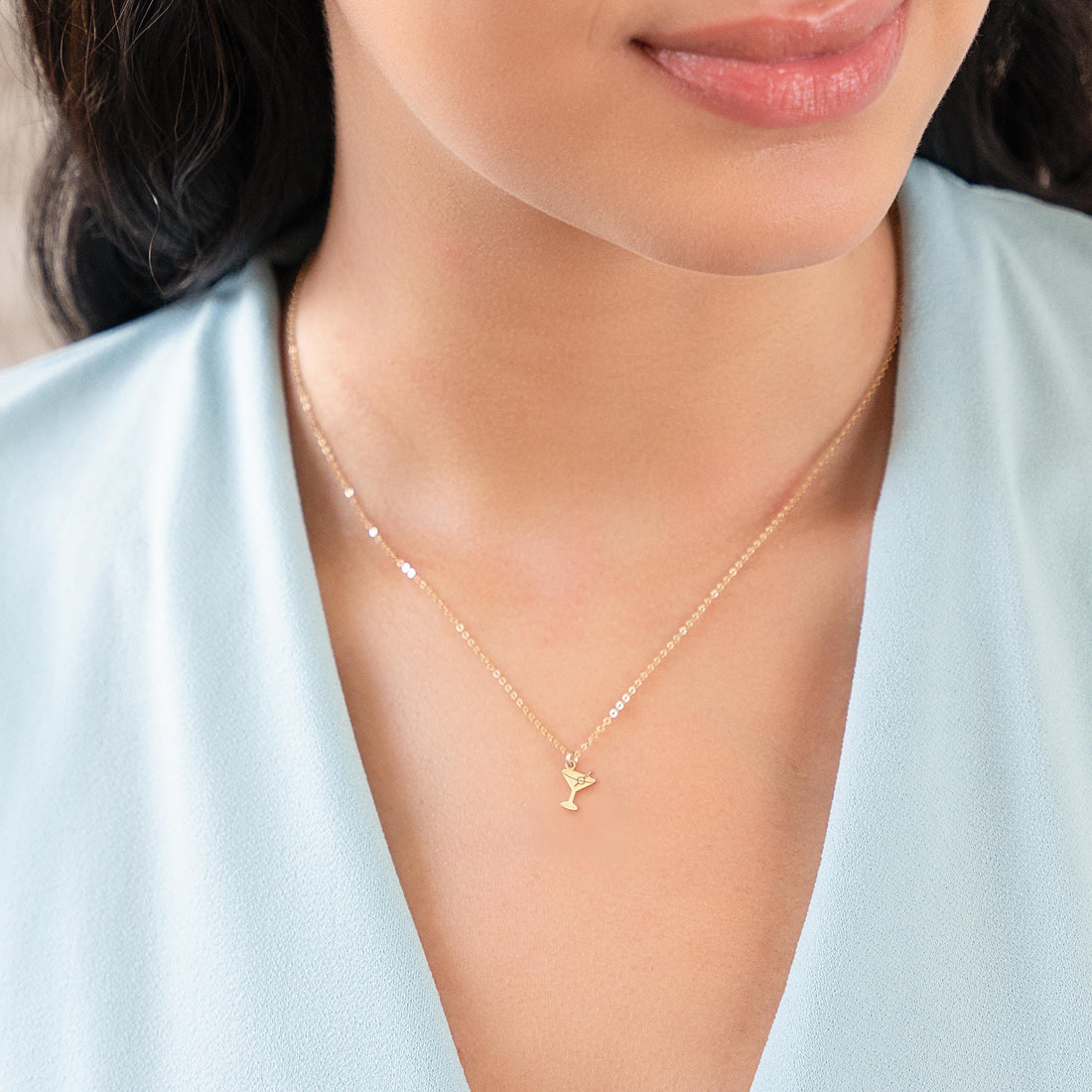 Martini Charm Pendant Necklace