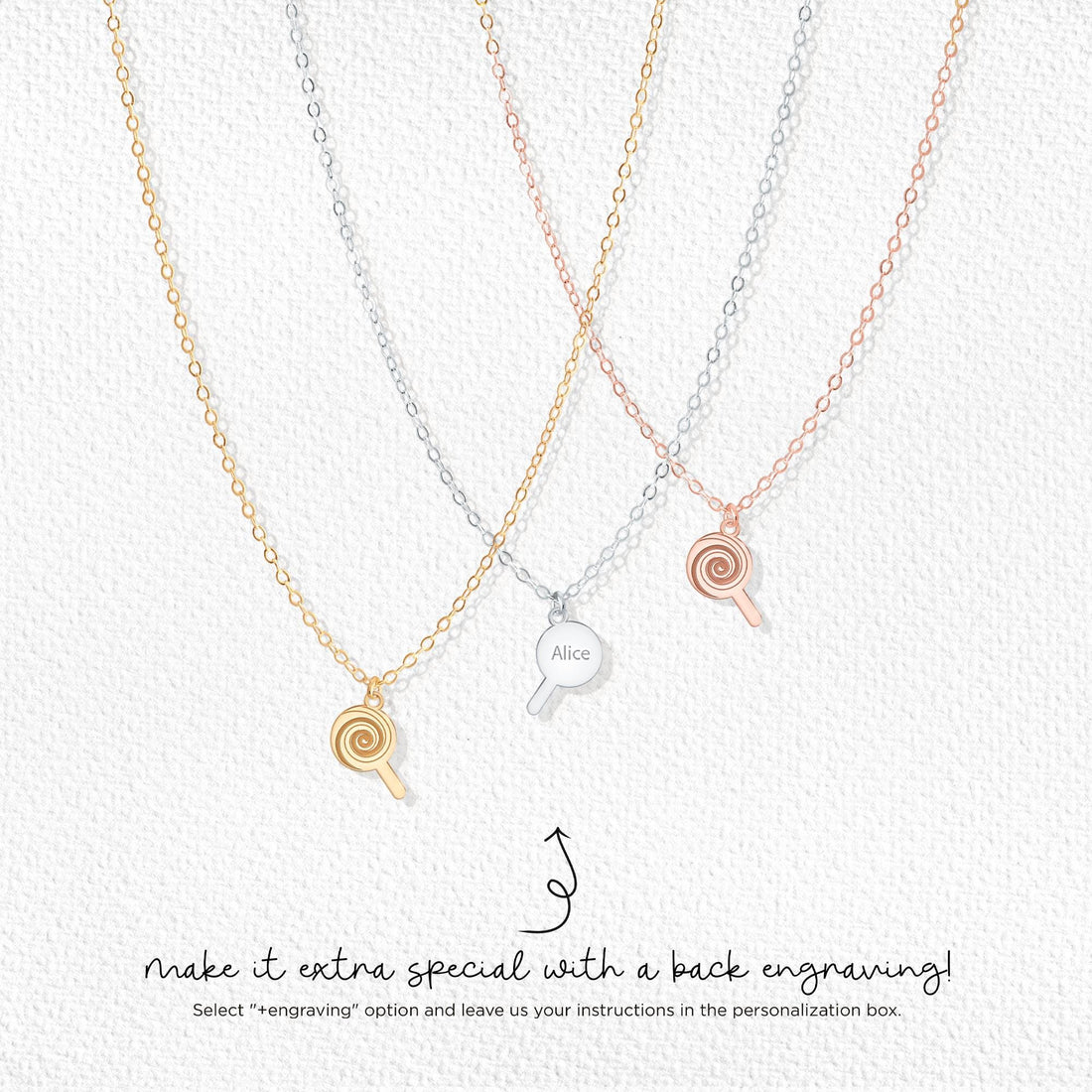Lollipop Charm Pendant Necklace
