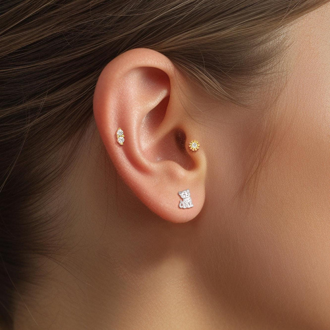 Cheetah Stud Earrings
